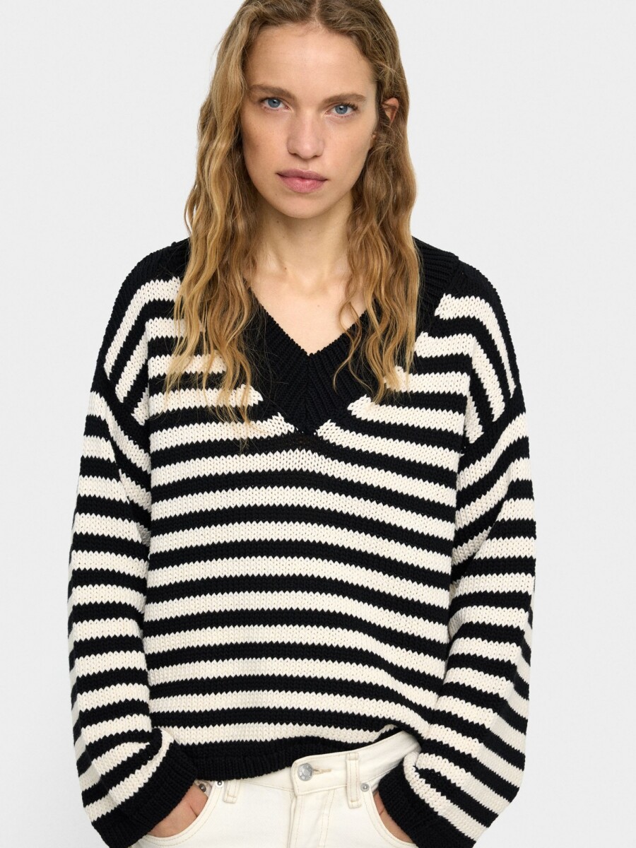 Jersey De Punto A Rayas multicolor