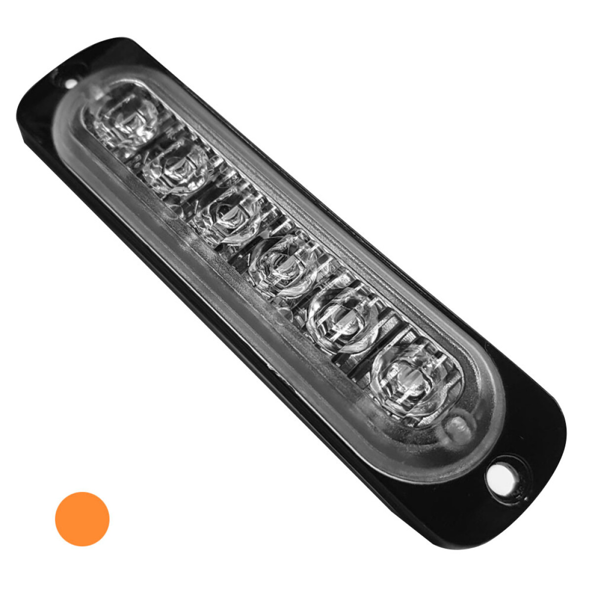 SEÑALIZACION - BARRAL AMBAR 6 LED 12V 24V 125X28.2MM WESTON 