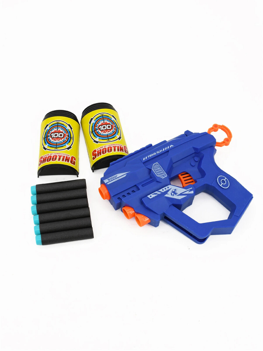 Pistola de dardos con blancos 