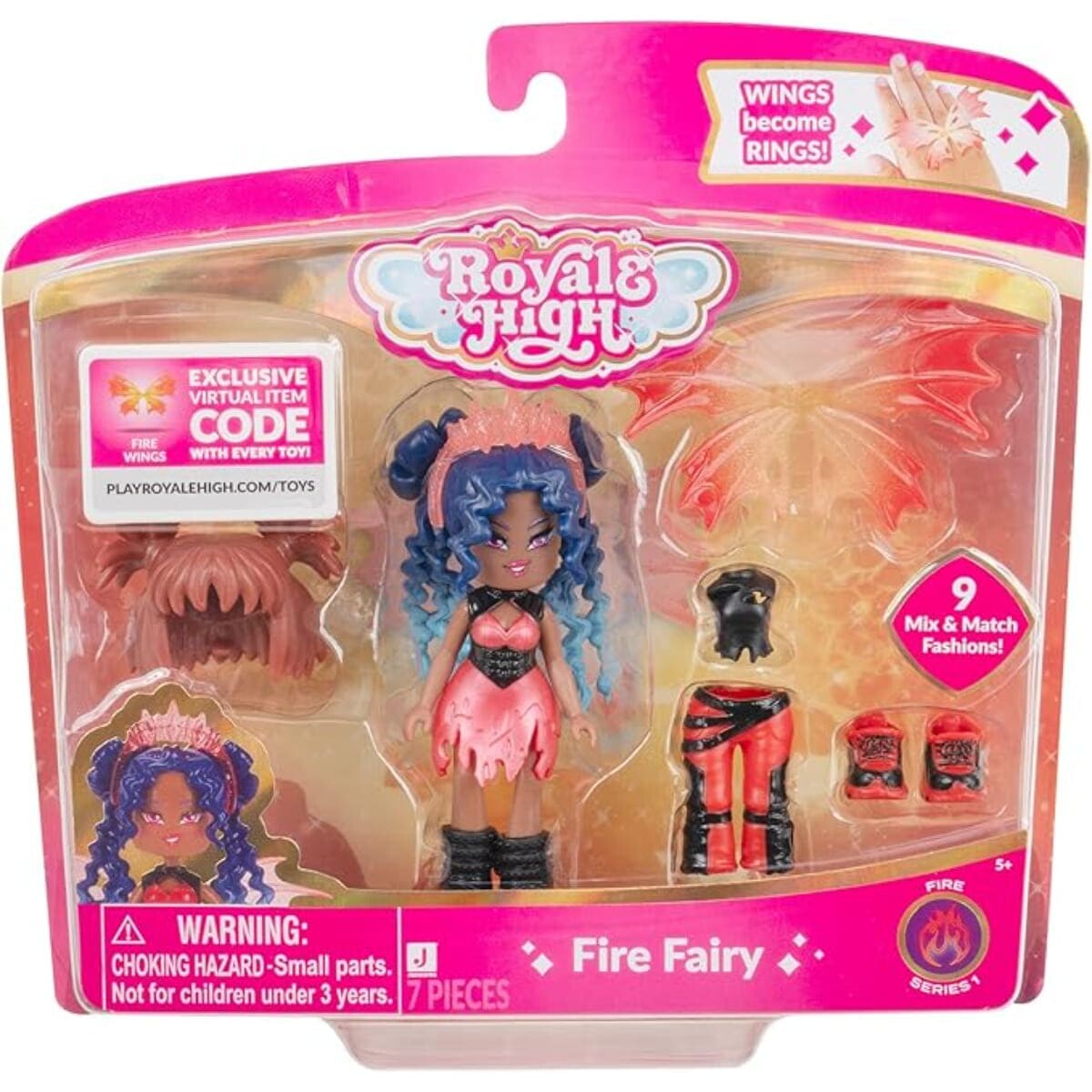 JAZWARES ROYAL HIGH MUÑECA FIRE FAIRY 
