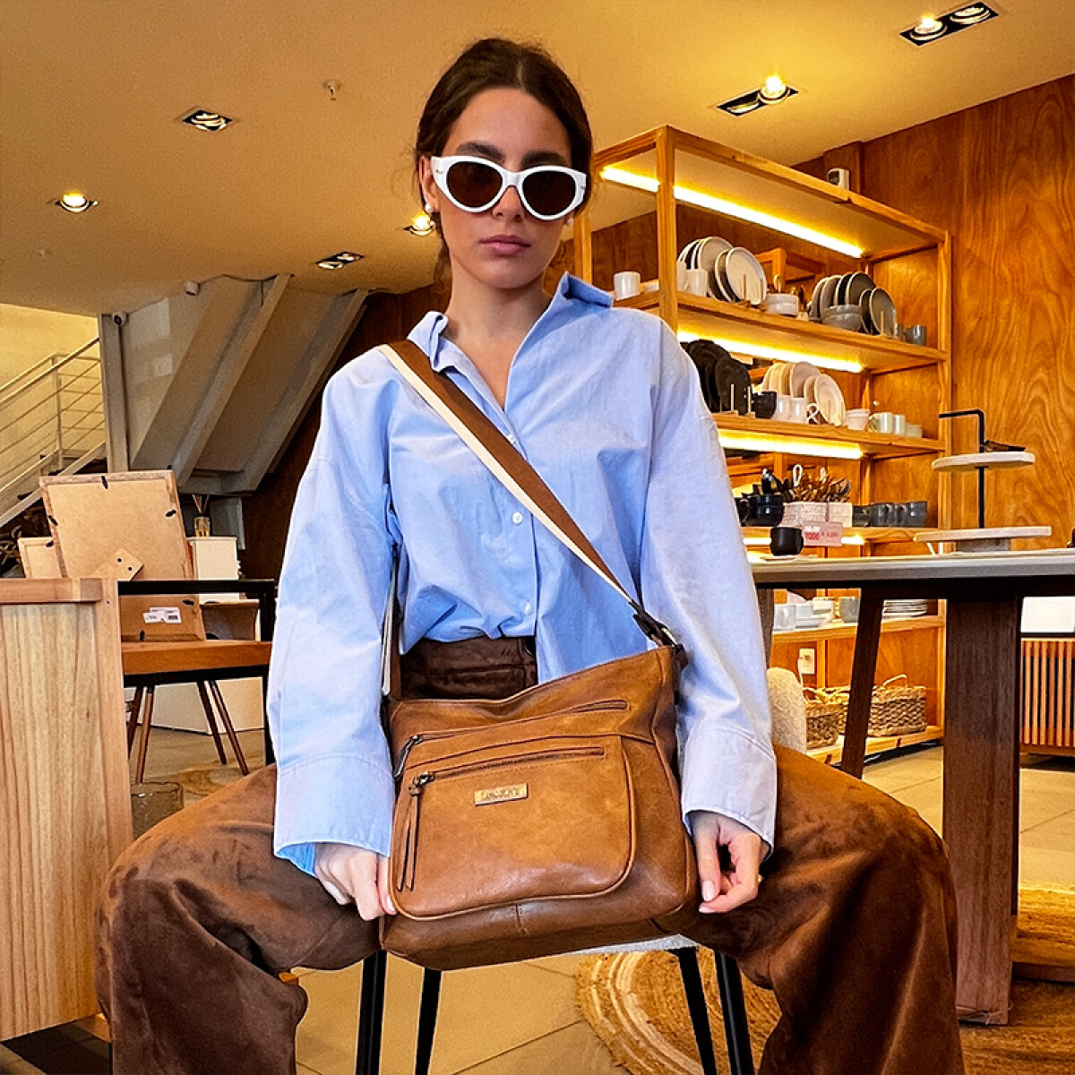 BANDOLERA MORRAL SANYA - HABANO 