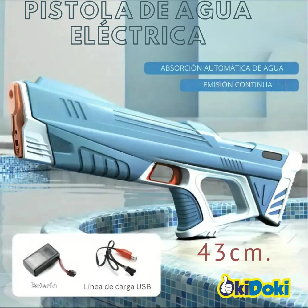 Pistola De Agua Eléctrica Automática a batería Azul