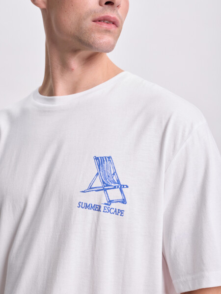 Remera oversize Vacation Blanco
