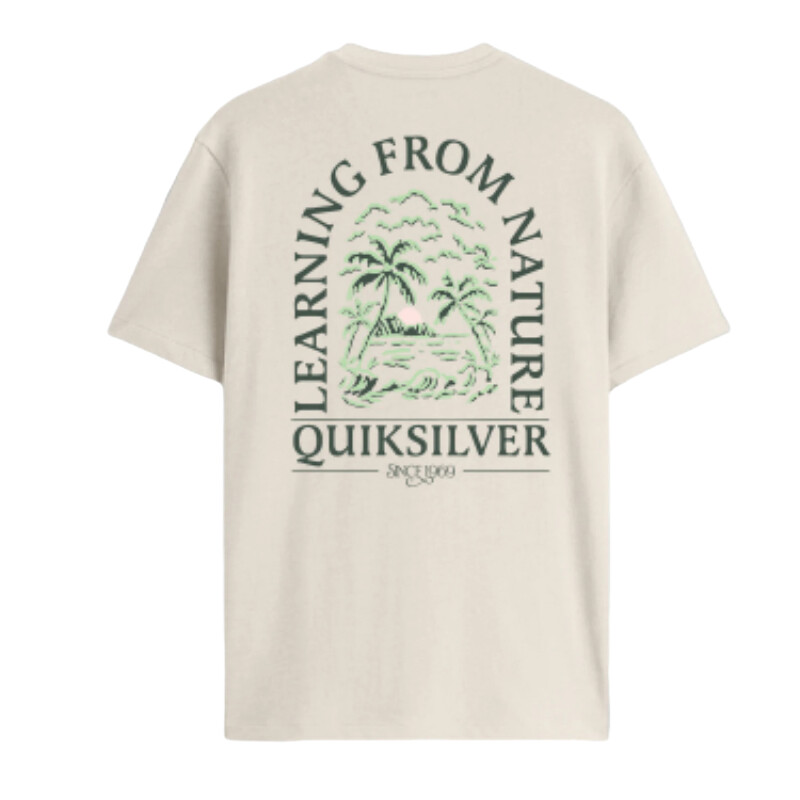 Remera Quiksilver Evo Learning From Nature - Blanco Remera Quiksilver Evo Learning From Nature - Blanco
