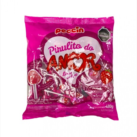 Chupetin Amor Relleno x 24 Frutilla