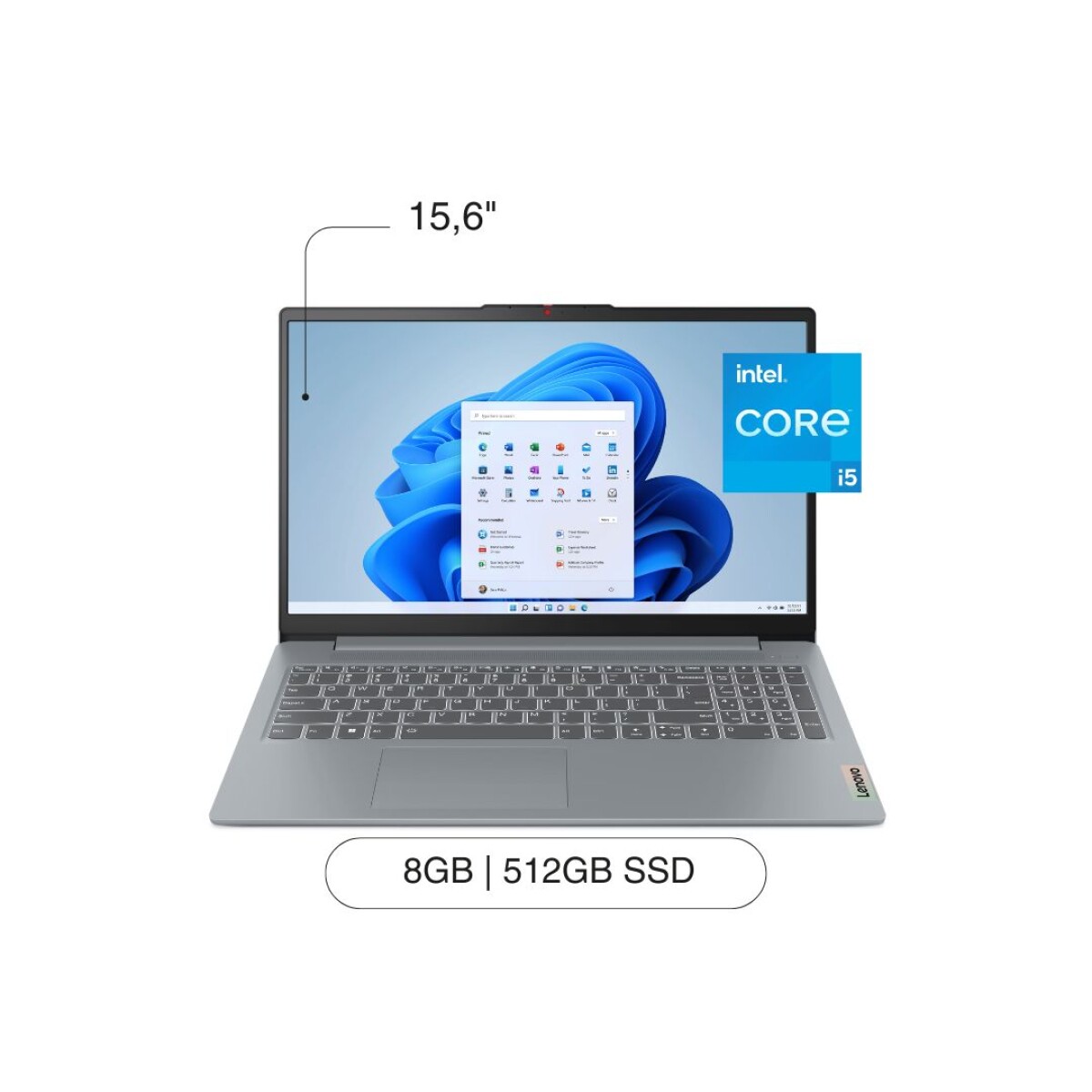 Notebook LENOVO Ideapad Slim 3I 15,6' FHD 512GB / 8GB RAM Core I5-1334U 