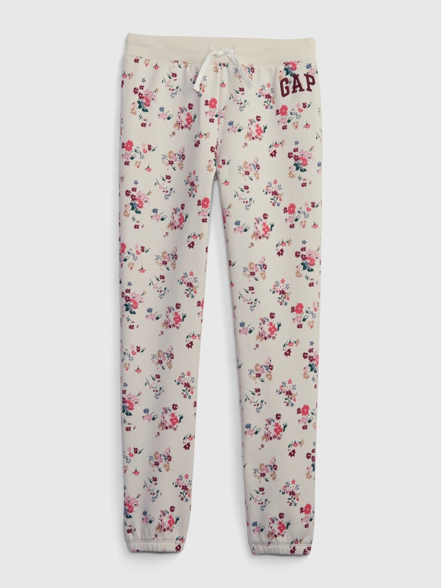 Pantalón Deportivo Logo Gap Niña - Beige Floral Wph916-E 