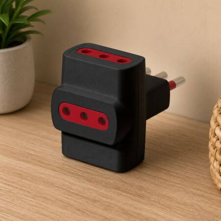 Adaptador X3 3L A Ficha 3L Negro Adaptador X3 3L A Ficha 3L Negro