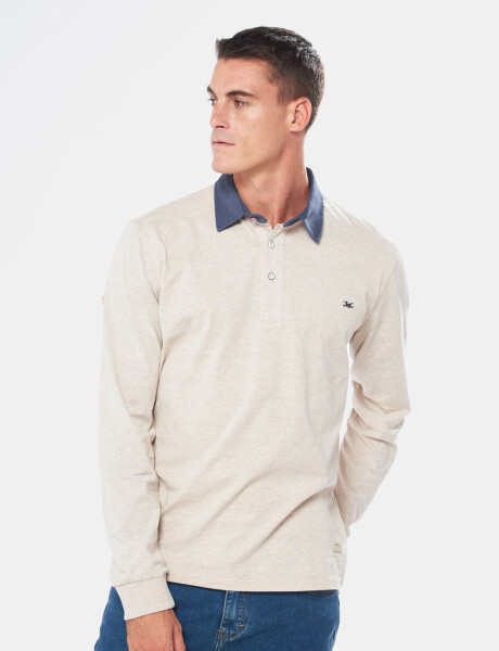 REMERA POLO LISA Beige