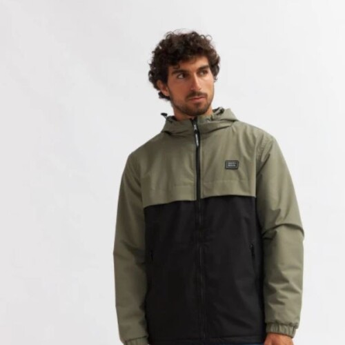 Campera Nylon ALBERTO Kristo Belga Negro/verde