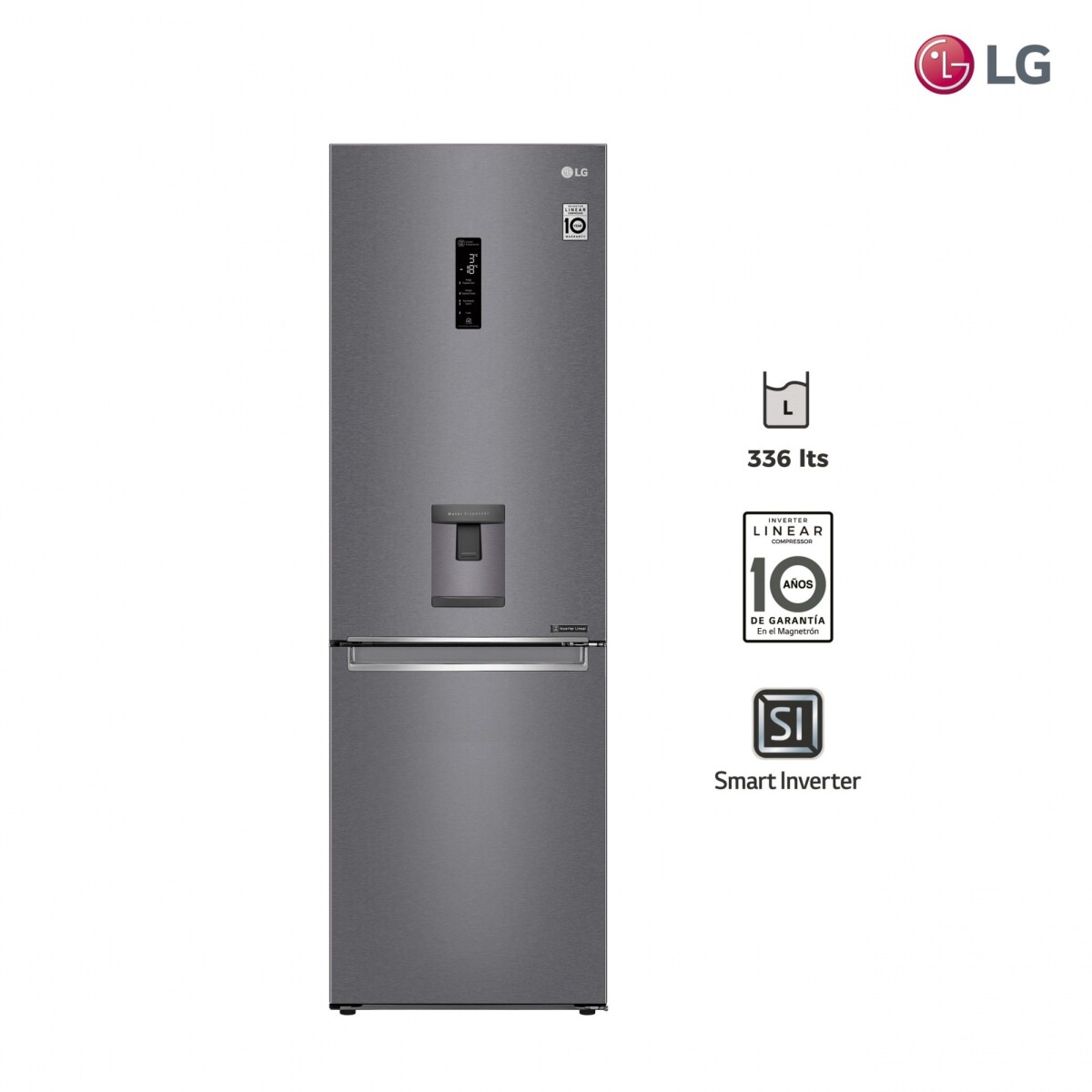 Refrigerador Inverter LG GB37 Capacidad 336L Frío Seco 