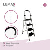 Escalera Tijera 4 Escalones De metal/plastico Negro/Blanco