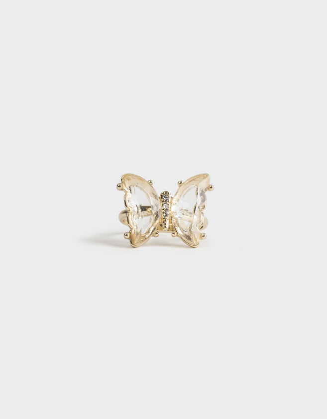 Anillos Medianos y Grandes Anillo Mariposa - Dorado