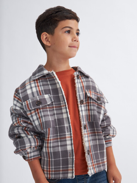 Sobrecamisa a cuadros Gris Oscuro