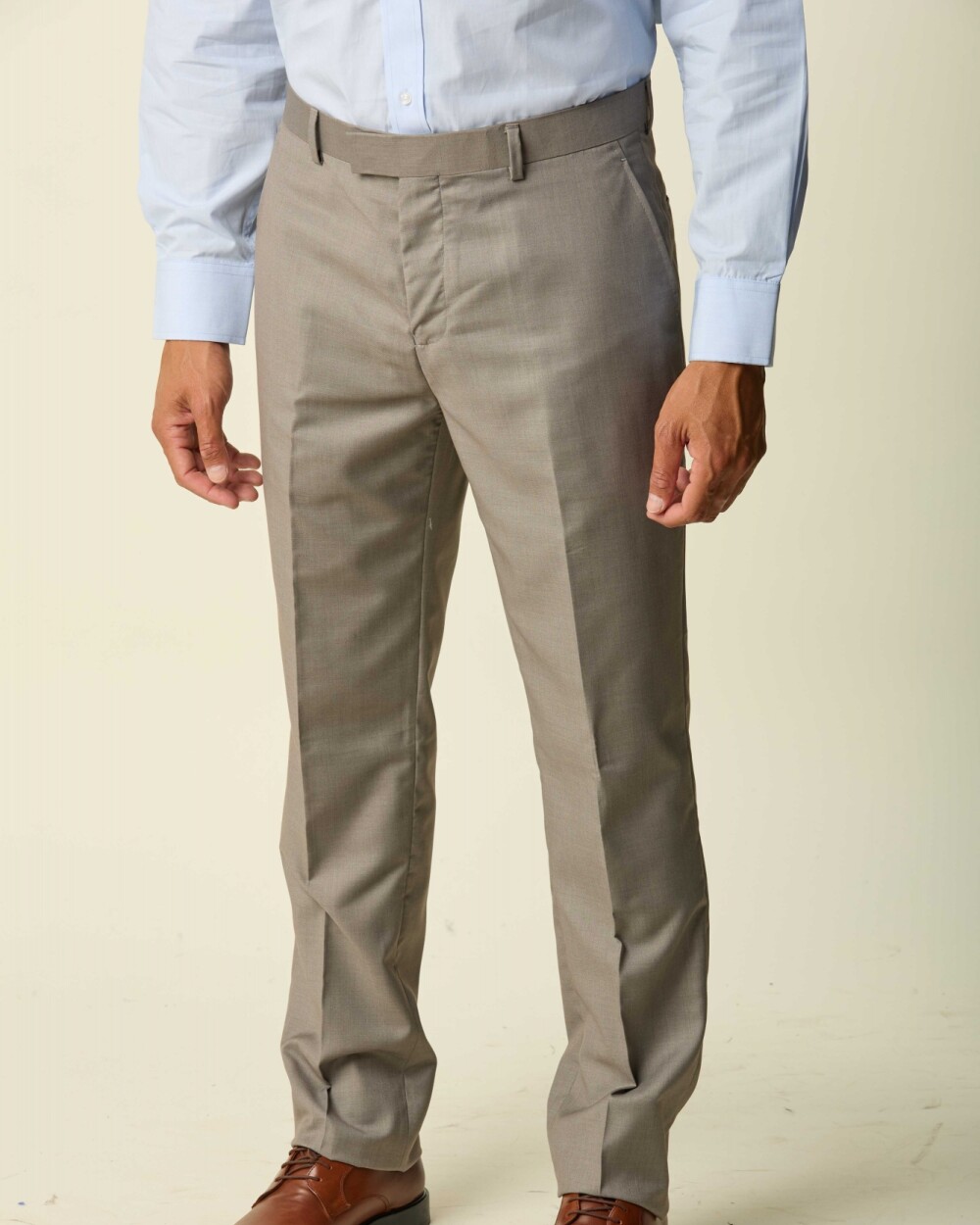 Pantalón Vestir Corte Clásico Beige