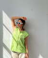 Blusa Celine verde lima