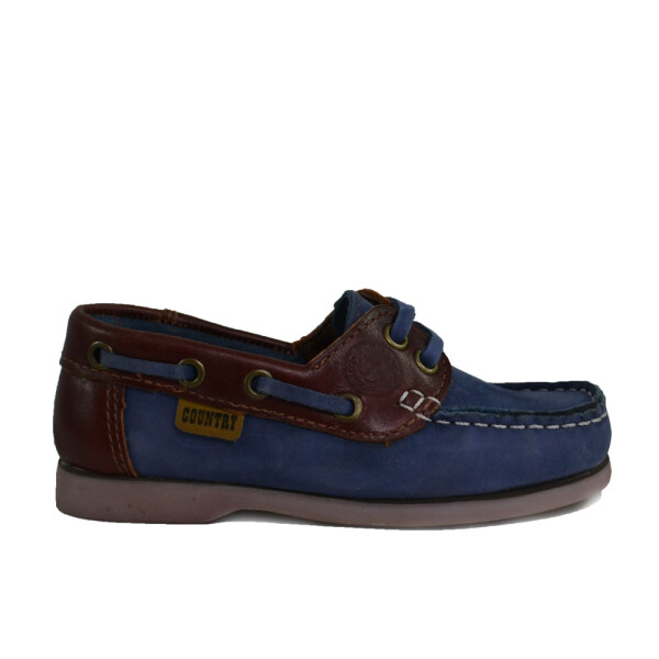 Zapato Niño 1900-03-14 Azul-pinhao