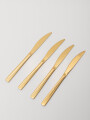 Cuchillo Asher Set 4 Un. Dorado Brillante Color Unico