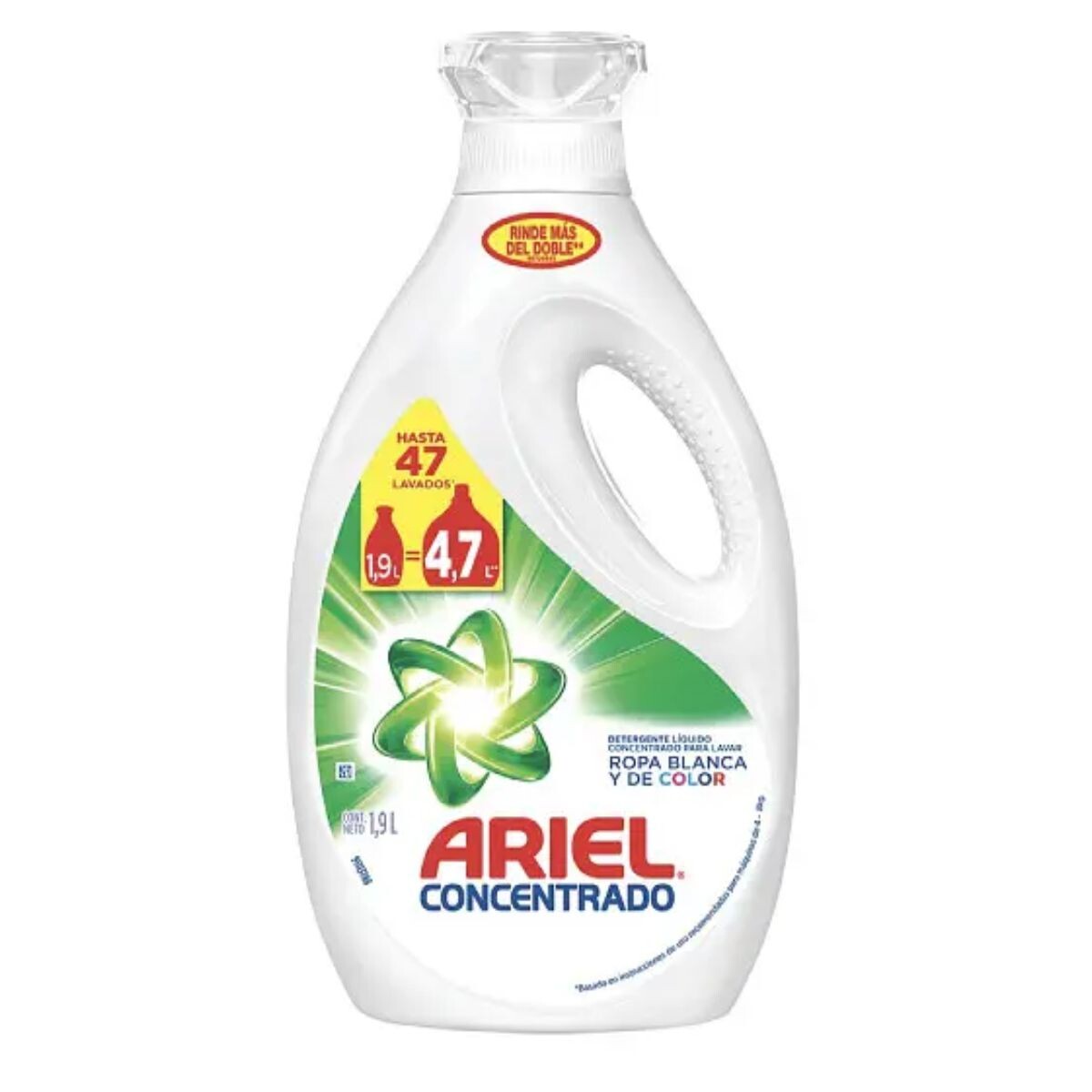 Jabón Líquido Ariel Concentrado Doble Poder Botella 1900 ML 