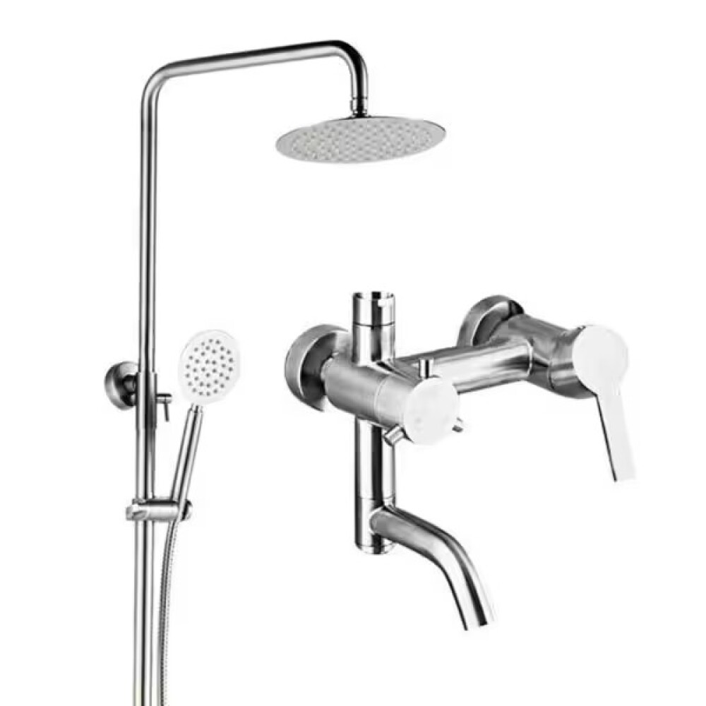 Barral de ducha Monocomando Exterior con transferencia Milano Gris Satinado Barral De Ducha Monocomando Exterior Con Transferencia Milano Gris Satinado