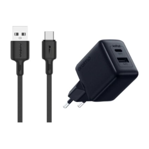 Kit Cargador Oraimo 18 W Negro con Cable Tipo C Kit Cargador Oraimo 18 W Negro con Cable Tipo C