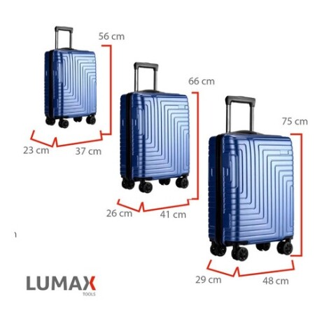 Set de 3 Valijas de Mano Rígidas Azul