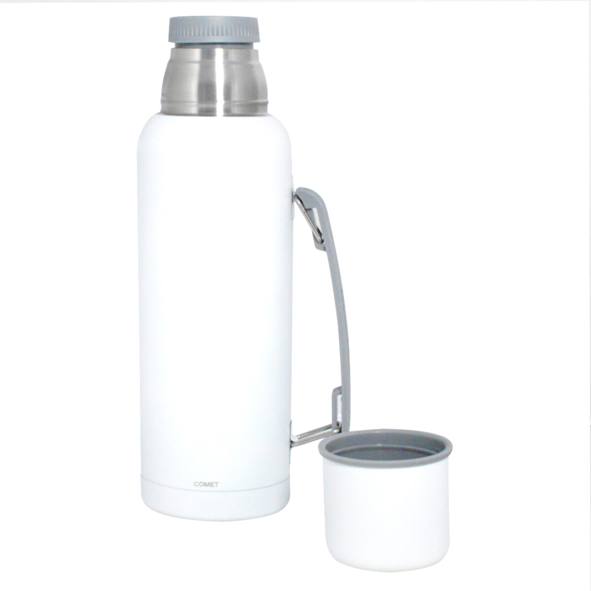 Termo Comet SL100XZ1 Acero Inoxidable 1 Litro con Manija - BLANCO 