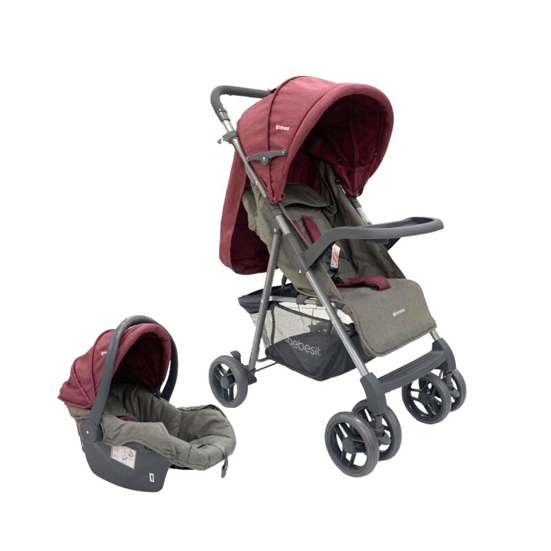 Travel System Sevilla Bebesit - Gris - Rosa Travel System Sevilla Bebesit - Gris - Rosa