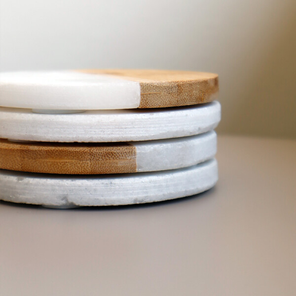 Posavasos madera & marmól Posavasos madera & marmól