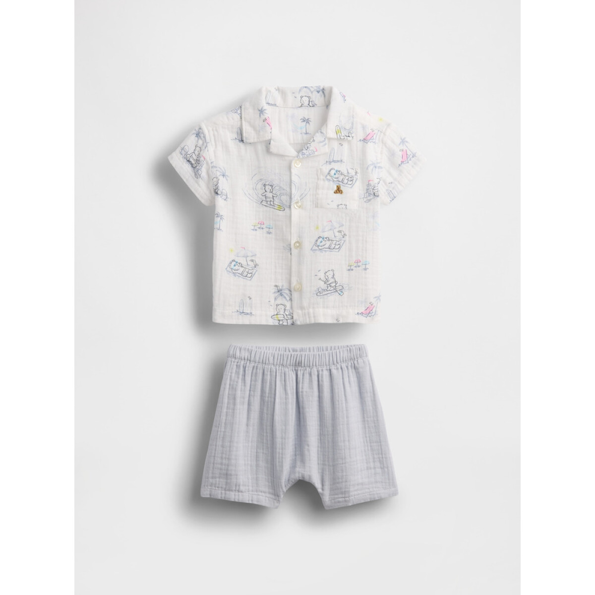 B 2PC SS TOILE SHORT SET - TOILE 