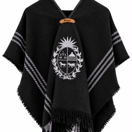 Poncho de niño bordado Gris