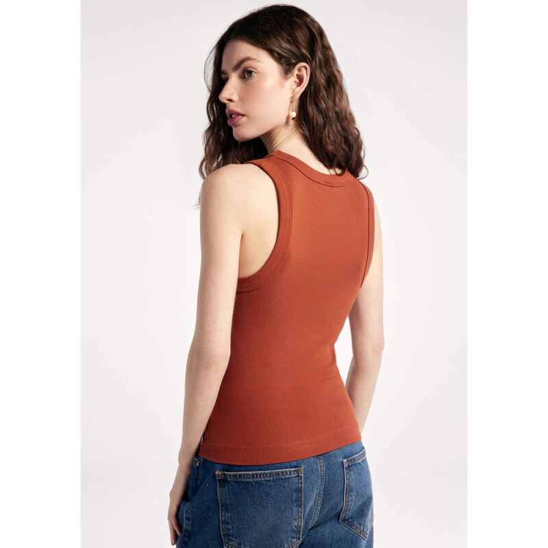BLUSA SM FEM MARROM ESCURO