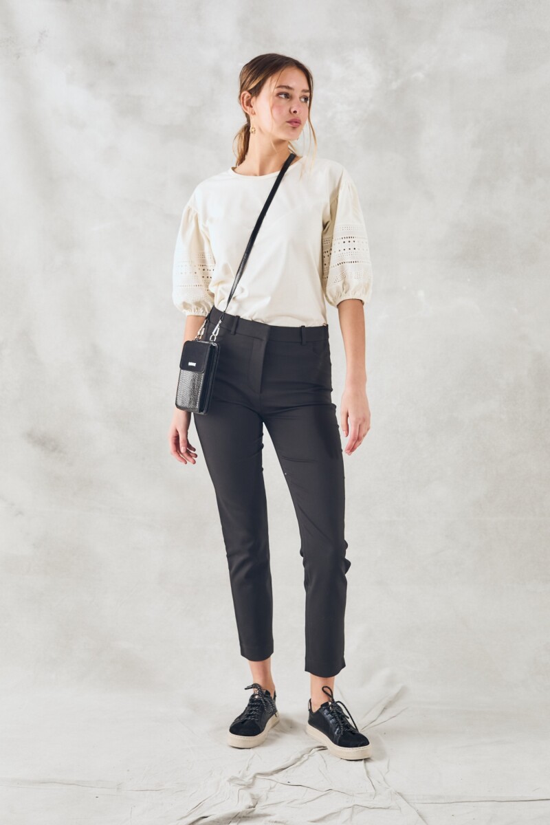 Pantalon Algodon Spandex Negro