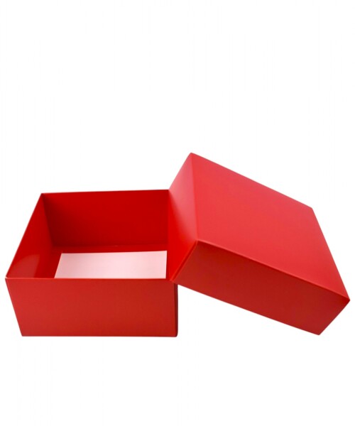 Caja Cuadrada 12x12x6 cm ROJO