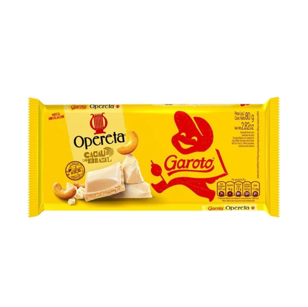 Chocolate Garoto Jumbo Opereta 80 Grs. — Farmacia El túnel