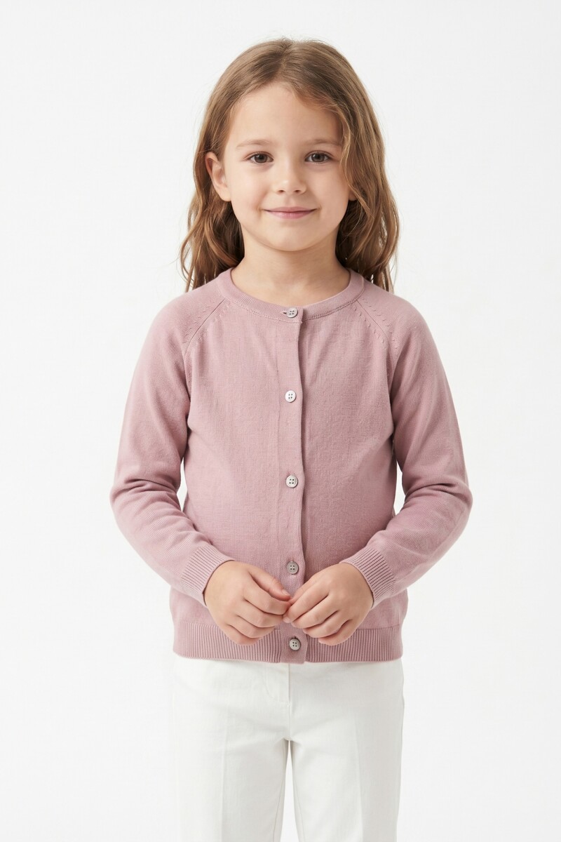 Cardigan tejido liso ROSA