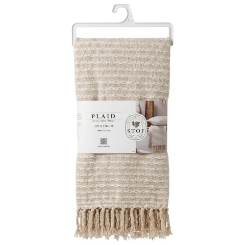 MANTA HILO BEIGE CL COMB 125X150CM Unica