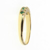 Anillo medio sin fin clásico mediano de oro amarillo 18k con brillantes y esmeraldas Anillo medio sin fin clásico mediano de oro amarillo 18k con brillantes y esmeraldas