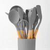 Set De Espátulas Cocina 12 Piezas Silicona Antiadherente Gris Set De Espátulas Cocina 12 Piezas Silicona Antiadherente Gris