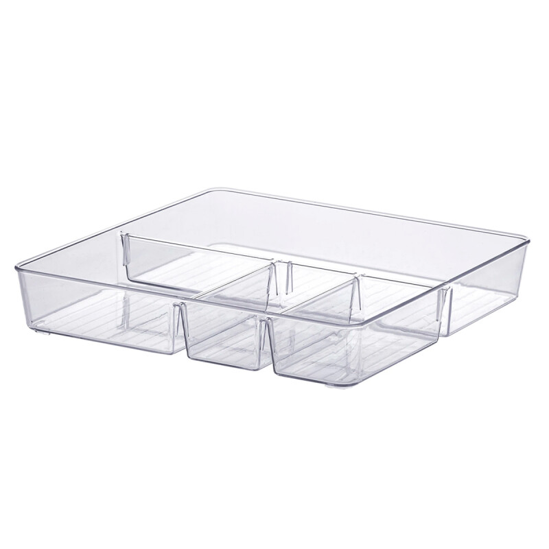 Organizador acrílico con divisiones 31 cm TRANSPARENTE