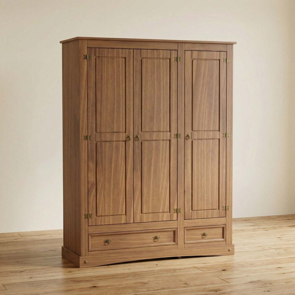 PLACARD 3 PUERTAS MADERA MARRON MEX