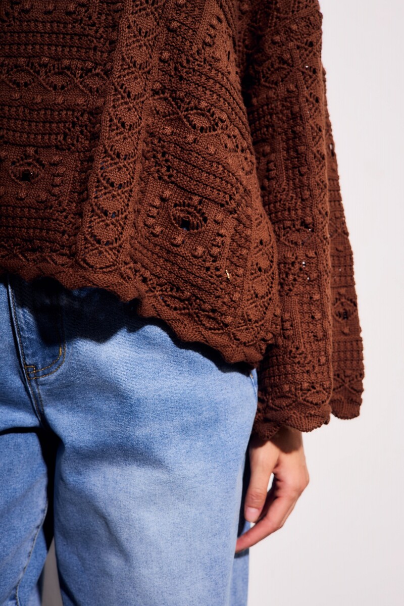 Sweater Textura Chocolate