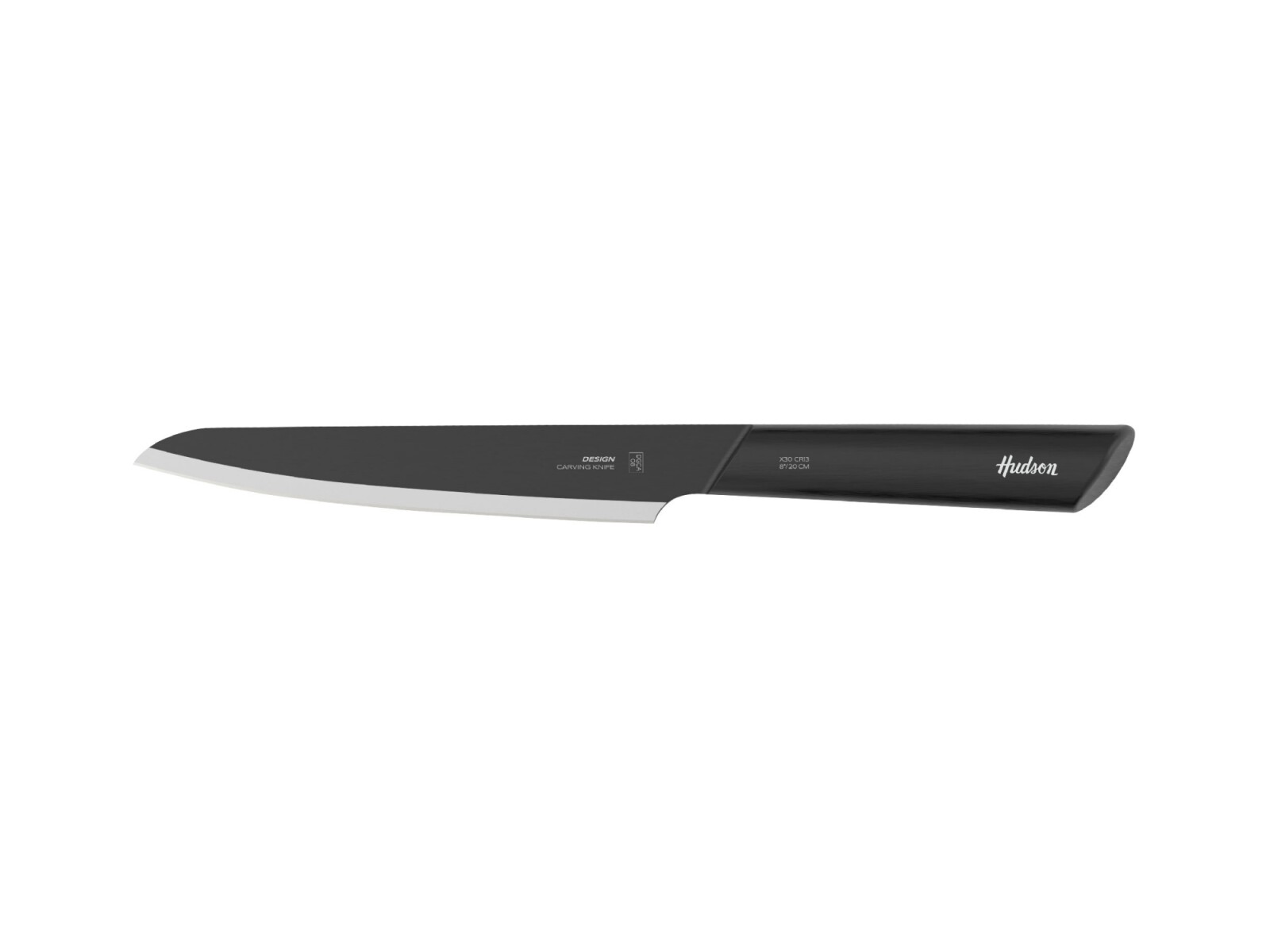 CUCHILLO CARNICERO TRINCHADOR LÍNEA DESIGN HUECO INOX C/ANTIADHERENTE NEGRO 