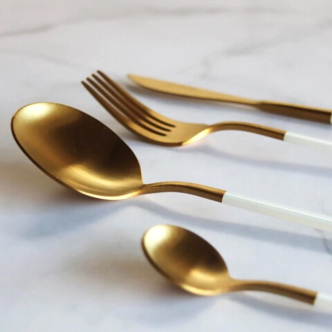 Juego De Cubiertos Volf Box 24 Metro Blanco Juego De Cubiertos Volf Box 24 Metro Blanco