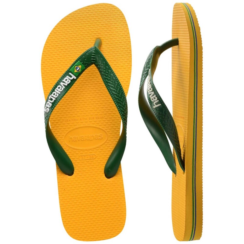 Sandalias Havaianas Brasil Logo Hombre Amarillo Pop