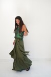 Wave Skirt Lino Verde