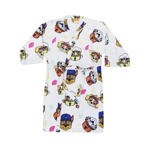 Bata Infantil de Baño Velour de Paw Patrol BLANCO