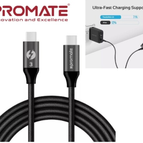 PROMATE THUNDERLINK-C20+ CABLE USB-C 100W 20GBPS Promate Thunderlink-c20+ Cable Usb-c 100w 20gbps