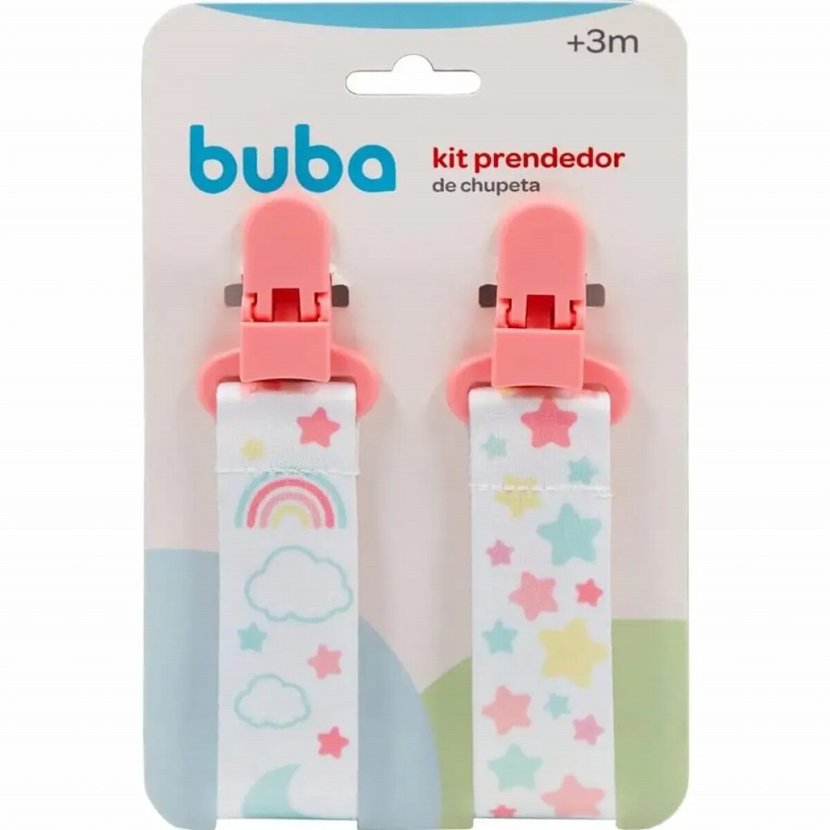 Clip Para Chupete Buba Estrella Rosa 2 Uds. 