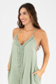 Vestido desflecado toscana Musgo